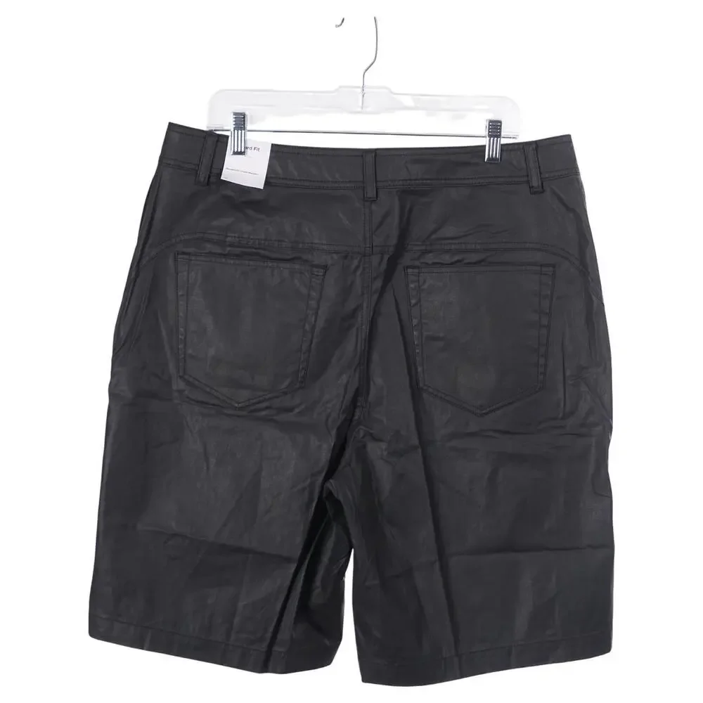 NWT Jordan Nike x Cactus Jack Shorts Men Size 34 Black Coated Waxed Travis Scott